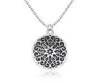 Shaped Carved Silver Necklace SPE-3526